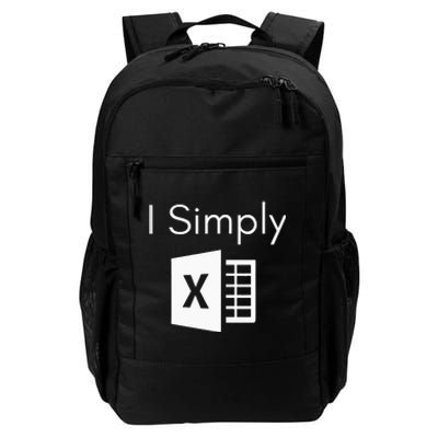 Funny Accountant Spreadsheet I Simply Excel Green Daily Commute Backpack