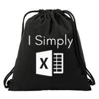 Funny Accountant Spreadsheet I Simply Excel Green Drawstring Bag