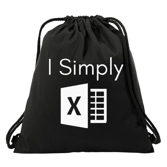 Funny Accountant Spreadsheet I Simply Excel Green Drawstring Bag