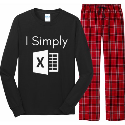 Funny Accountant Spreadsheet I Simply Excel Green Long Sleeve Pajama Set