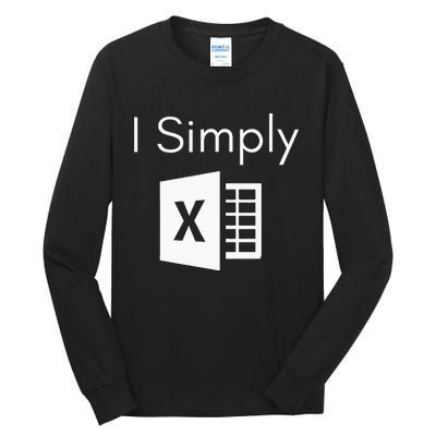 Funny Accountant Spreadsheet I Simply Excel Green Tall Long Sleeve T-Shirt