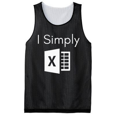 Funny Accountant Spreadsheet I Simply Excel Green Mesh Reversible Basketball Jersey Tank