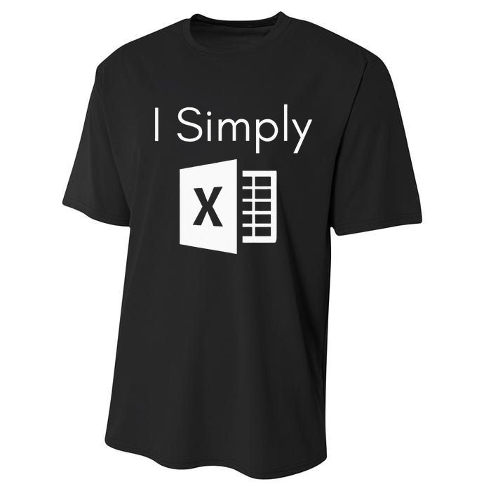 Funny Accountant Spreadsheet I Simply Excel Green Performance Sprint T-Shirt