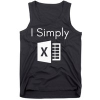 Funny Accountant Spreadsheet I Simply Excel Green Tank Top