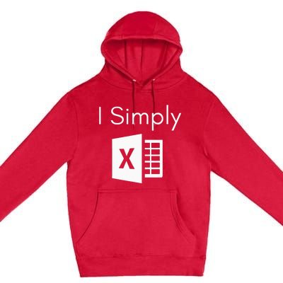 Funny Accountant Spreadsheet I Simply Excel Green Premium Pullover Hoodie