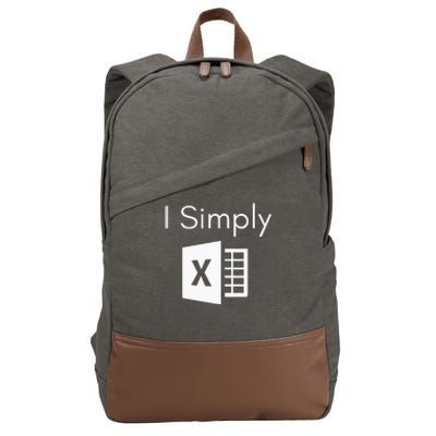 Funny Accountant Spreadsheet I Simply Excel Green Cotton Canvas Backpack