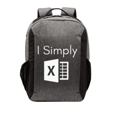 Funny Accountant Spreadsheet I Simply Excel Green Vector Backpack