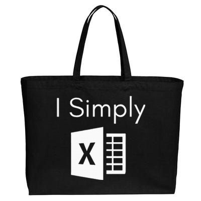 Funny Accountant Spreadsheet I Simply Excel Green Cotton Canvas Jumbo Tote