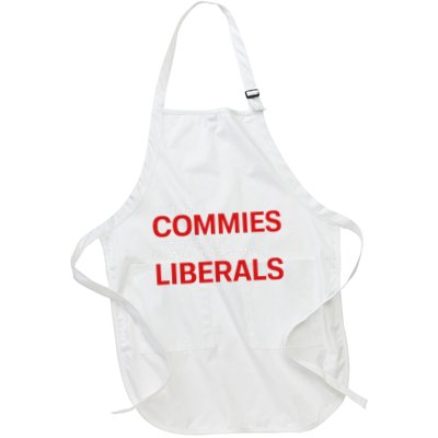 Funny Anti Socialist Communist Pro America Patriotic Full-Length Apron With Pockets