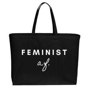 Feminist Af Strong And Dainty Text Cute Cute Gift Cotton Canvas Jumbo Tote