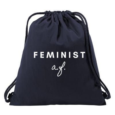 Feminist Af Strong And Dainty Text Cute Cute Gift Drawstring Bag