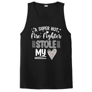 Funny A Super Hot Fire Fighter Stole My Heart Valentines Gift PosiCharge Competitor Tank