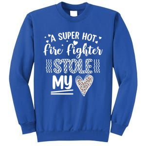 Funny A Super Hot Fire Fighter Stole My Heart Valentines Gift Sweatshirt