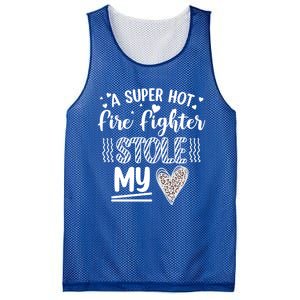 Funny A Super Hot Fire Fighter Stole My Heart Valentines Gift Mesh Reversible Basketball Jersey Tank