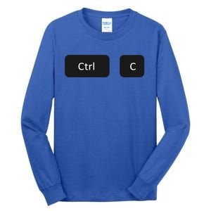 Father And Son Copy Paste Ctrl+c Ctrl+v Gift Tall Long Sleeve T-Shirt