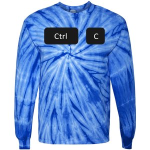 Father And Son Copy Paste Ctrl+c Ctrl+v Gift Tie-Dye Long Sleeve Shirt