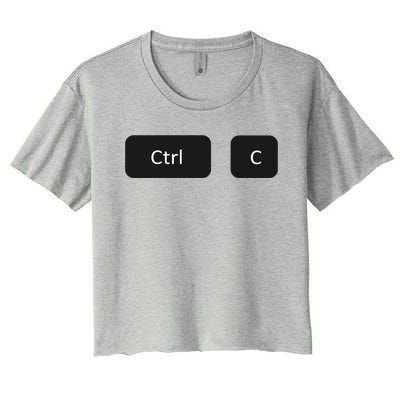 Father And Son Copy Paste Ctrl+c Ctrl+v Gift Women's Crop Top Tee