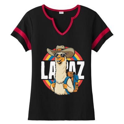 Funny Alpaca South America Traveler Bolivia La Paz Ladies Halftime Notch Neck Tee