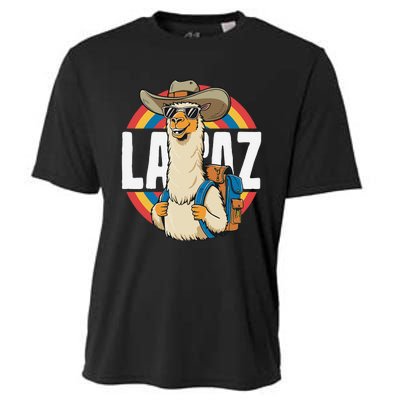 Funny Alpaca South America Traveler Bolivia La Paz Cooling Performance Crew T-Shirt