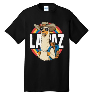 Funny Alpaca South America Traveler Bolivia La Paz Tall T-Shirt