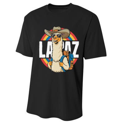 Funny Alpaca South America Traveler Bolivia La Paz Performance Sprint T-Shirt