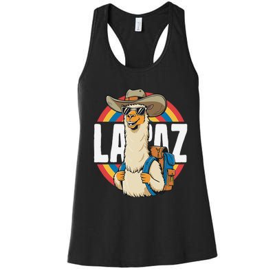 Funny Alpaca South America Traveler Bolivia La Paz Women's Racerback Tank