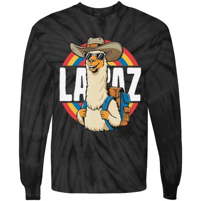 Funny Alpaca South America Traveler Bolivia La Paz Tie-Dye Long Sleeve Shirt