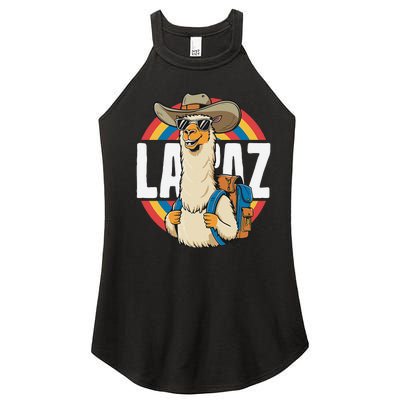 Funny Alpaca South America Traveler Bolivia La Paz Women’s Perfect Tri Rocker Tank