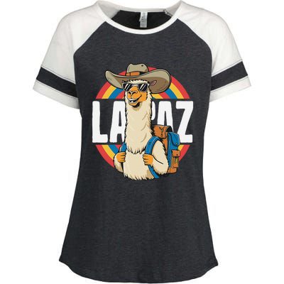 Funny Alpaca South America Traveler Bolivia La Paz Enza Ladies Jersey Colorblock Tee