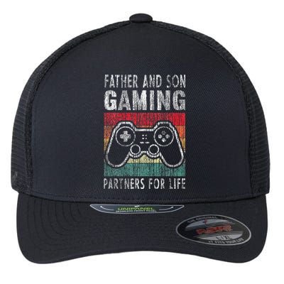 Father and Son Gaming Partners For Life Family Matching Flexfit Unipanel Trucker Cap