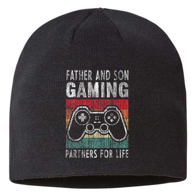 Father and Son Gaming Partners For Life Family Matching Sustainable Beanie