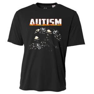 Funny Autism Skeleton Meme Halloween Costume Spooky Season Cooling Performance Crew T-Shirt