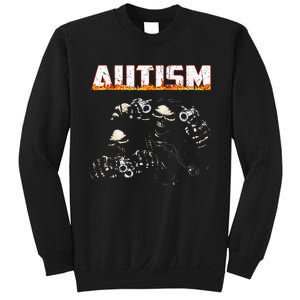 Funny Autism Skeleton Meme Halloween Costume Spooky Season Sweatshirt