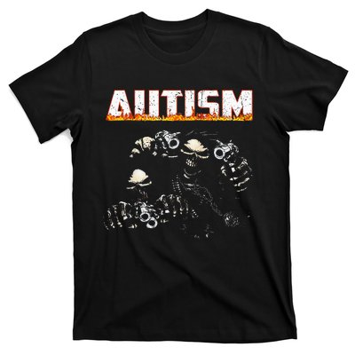 Funny Autism Skeleton Meme Halloween Costume Spooky Season T-Shirt