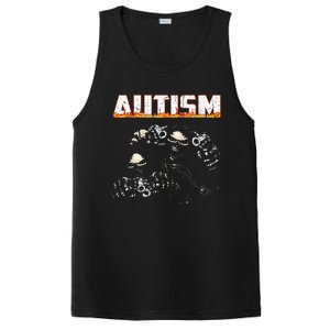 Funny Autism Skeleton Meme Halloween Costume Spooky Season PosiCharge Competitor Tank