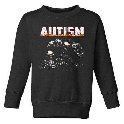 Funny Autism Skeleton Meme Halloween Costume Spooky Season Toddler Sweatshirt