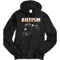 Funny Autism Skeleton Meme Halloween Costume Spooky Season Tie Dye Hoodie