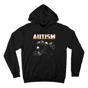 Funny Autism Skeleton Meme Halloween Costume Spooky Season Tall Hoodie