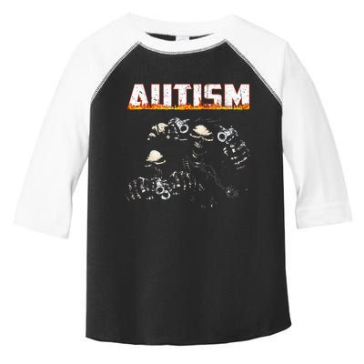 Funny Autism Skeleton Meme Halloween Costume Spooky Season Toddler Fine Jersey T-Shirt