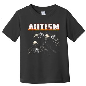 Funny Autism Skeleton Meme Halloween Costume Spooky Season Toddler T-Shirt