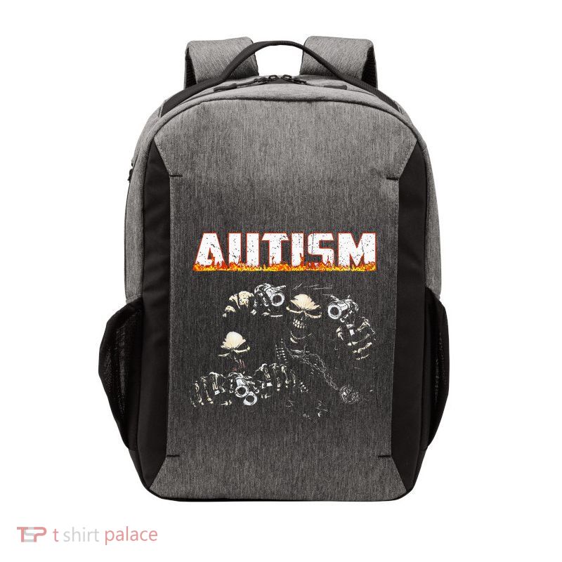 Funny Autism Skeleton Meme Halloween Costume Spooky Season Vector Backpack