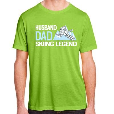 Funny Alpine Skiing Husband Dad Skiing Legend Gift Adult ChromaSoft Performance T-Shirt