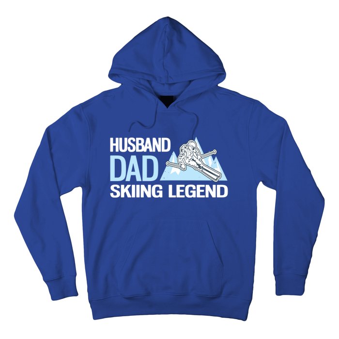 Funny Alpine Skiing Husband Dad Skiing Legend Gift Hoodie