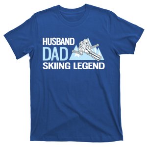 Funny Alpine Skiing Husband Dad Skiing Legend Gift T-Shirt