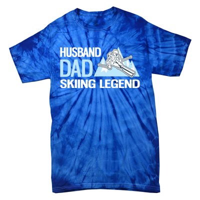 Funny Alpine Skiing Husband Dad Skiing Legend Gift Tie-Dye T-Shirt