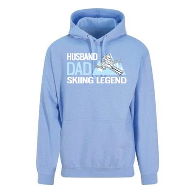 Funny Alpine Skiing Husband Dad Skiing Legend Gift Unisex Surf Hoodie