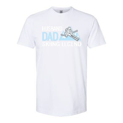 Funny Alpine Skiing Husband Dad Skiing Legend Gift Softstyle CVC T-Shirt