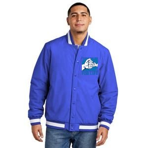 Father And Son Fishing Partners For Life Funny Gift Insulated Varsity Jacket