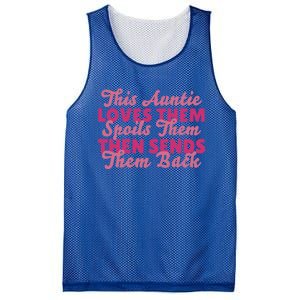 Funny Aunt Spoiling Nephews And Nieces Auntie Great Gift Mesh Reversible Basketball Jersey Tank