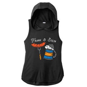 Frank And Stein Funny German Bavarian Oktoberfest Ladies PosiCharge Tri-Blend Wicking Draft Hoodie Tank